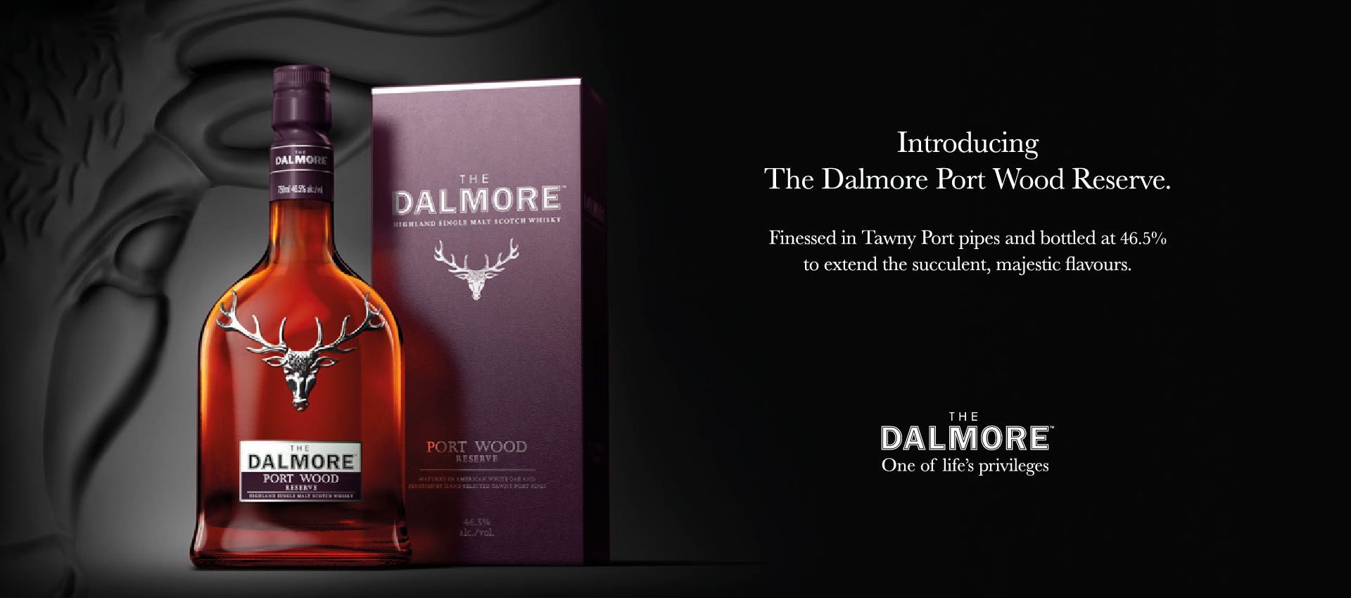 The Dalmore whisky port wood Reserve bottle and box