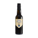 A small bottle of Cliseo Amontillado sherry fortified wine on a white background