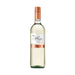 bottle of terre allegre trebbiano italian white wine on a white background