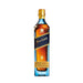 Bottle of Johnnie Walker Blue Label on a white background.