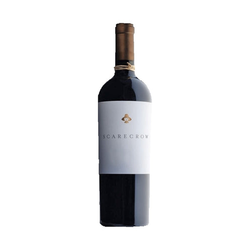 bottle of cabernet sauvignon scarecrow on white background