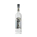 Beluga vodka bottle on a white background