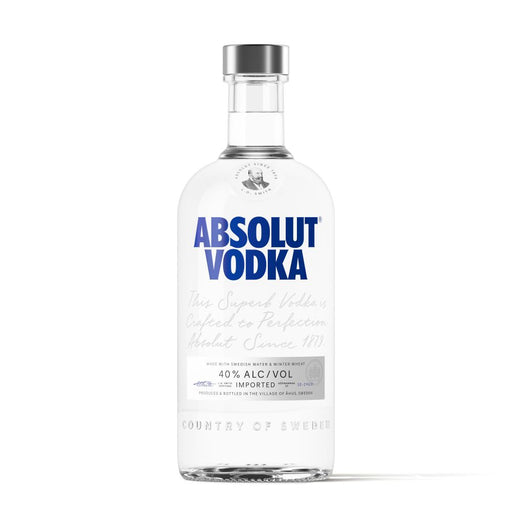 Absolut Vodka bottle on a white background