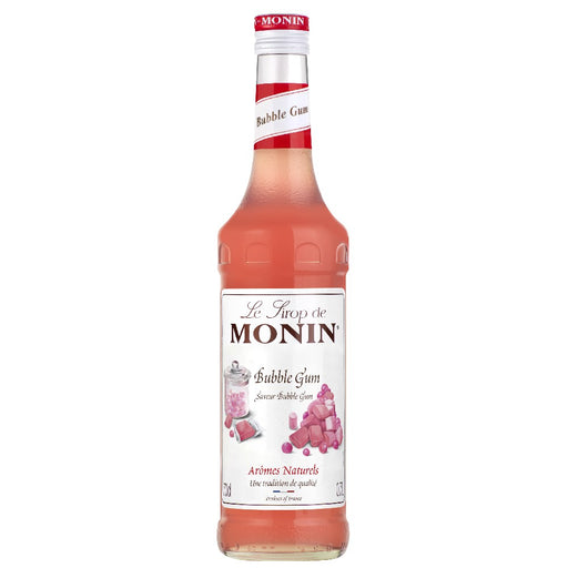An image of a bottle of MONIN Bubble Gum Syrup.