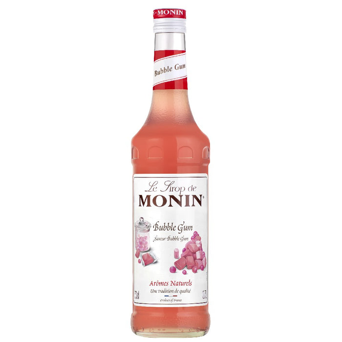 An image of a bottle of MONIN Bubble Gum Syrup.