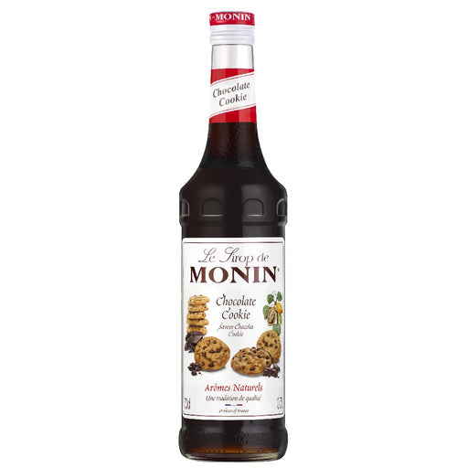 An image of a bottle of MONIN Chocolate Cookies Syrup.