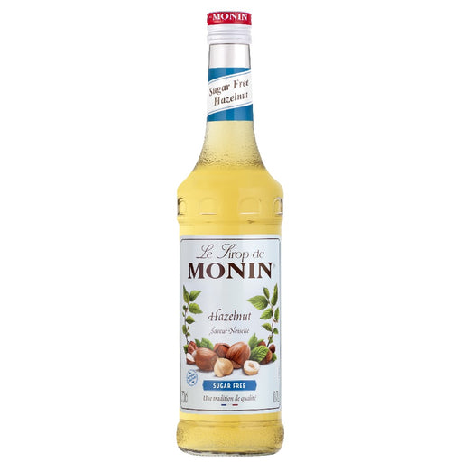 An image of a bottle of MONIN Sugar Free Hazelnut Syrup.