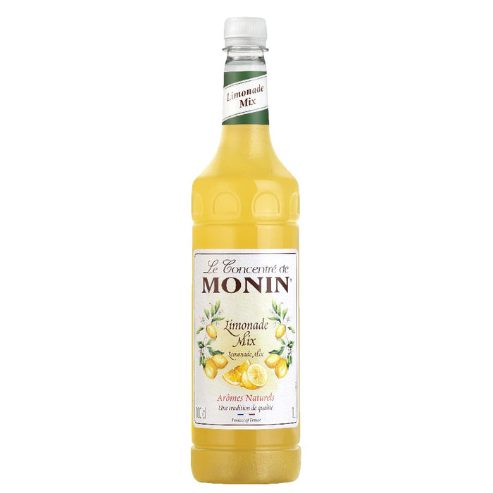 An image showing a bottle of Monin Syrup Lemonade Mix 1L